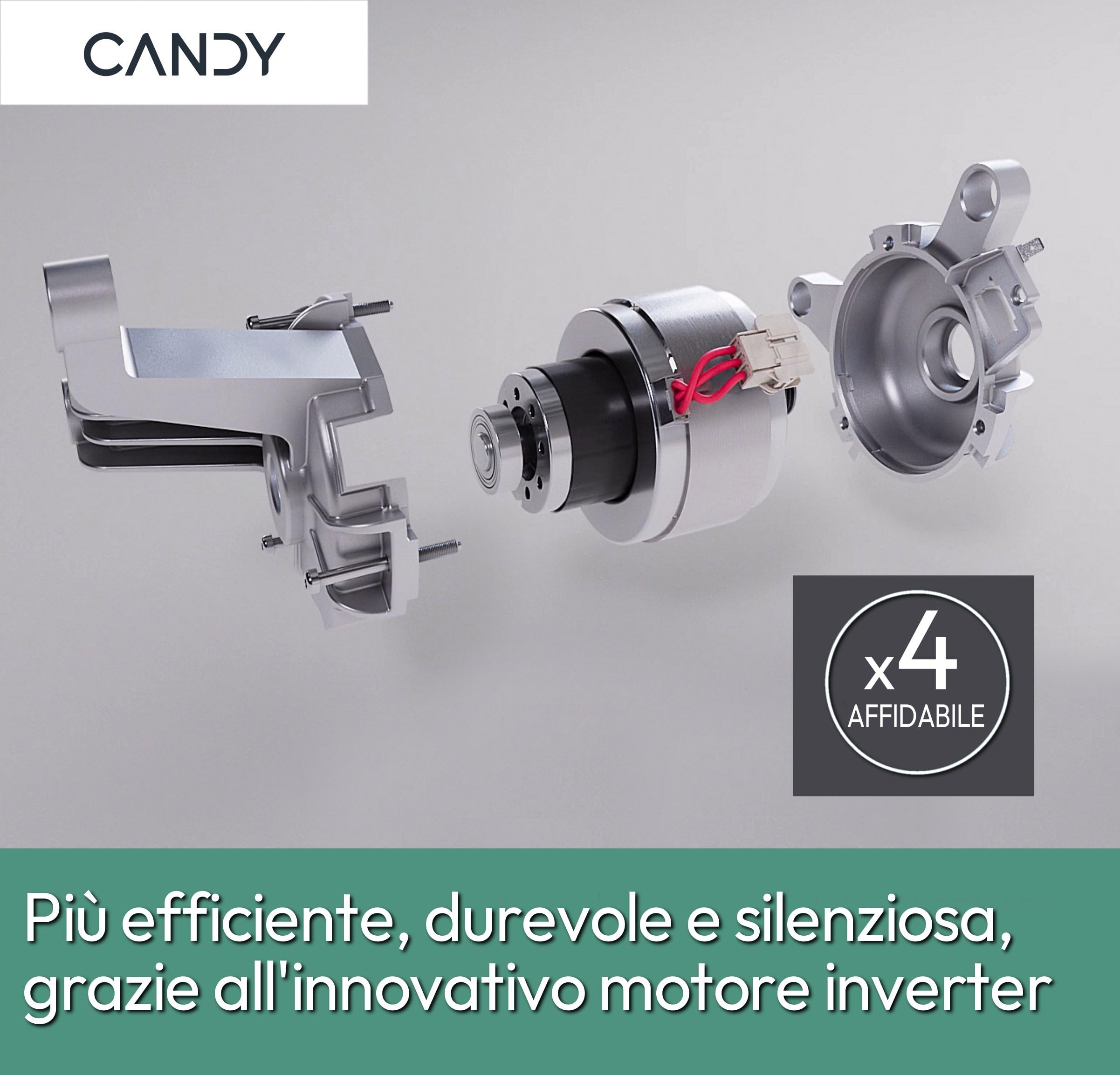 Candy Smart Pro CRO EH10N2TE-S, Asciugatrice 10KG, Pompa di Calore, Connetività Wi-Fi + BLE, App HOn, Woolmark Certification, Rumorosità (dB) 64, 85 x 59.6 x 58.5 cm(A x L x P cm), Bianca - Classe D