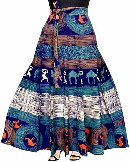HIMCARE Women's Cotton Rajasthani & Jaipuri Long Maxi Stylish Comfortable Wraparound Skirt Price In India