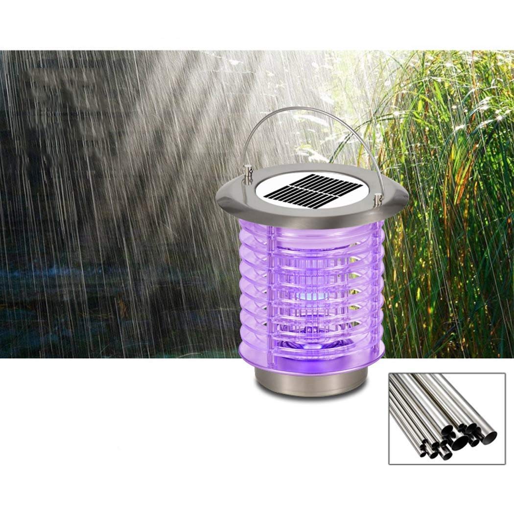 Trappola per zanzare Lampada solare antizanzare Lampada antizanzare portatile da esterno, anti mosche impermeabile, doppia funzione: anti insetti e luce da giardino combinata, anti zanzare a LED alime