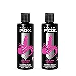 Arctic Fox Semi-Permanent Hair Dye, Virgin Pink, Vibrant Hot Pink Color, Vegan & Cruelty-Free, Ammonia-Free, Conditioning Formula, Long Lasting, For All Hair Types, 8 Fl Oz (Pack of 2)