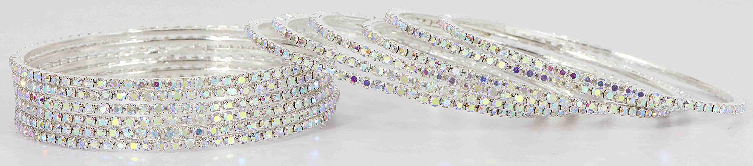 Zircon Studded Traditional Glossy Finished Bangle Set