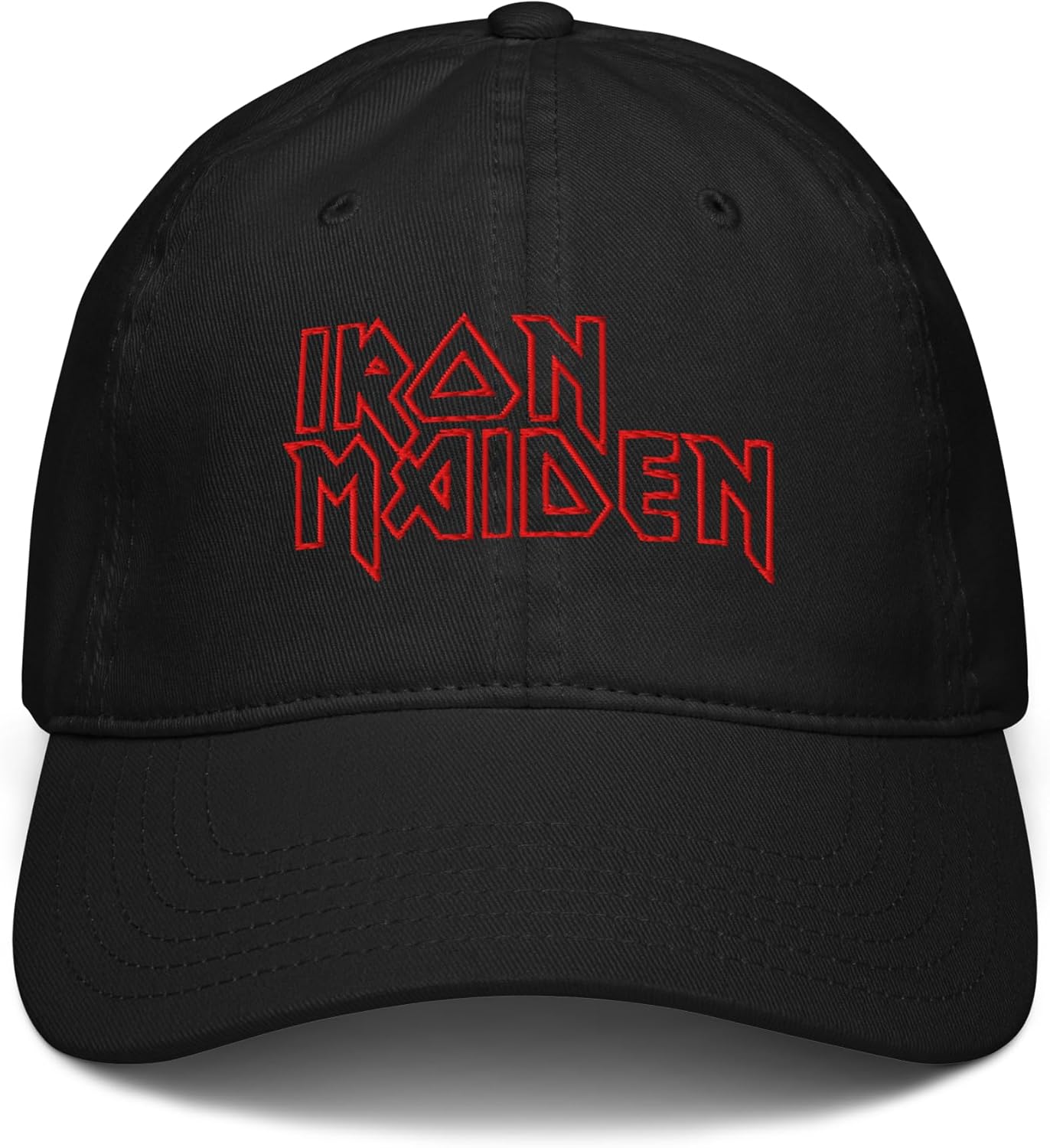 Iron Maiden - Stacked Keyline Red Logo Adjustable Baseball Hat