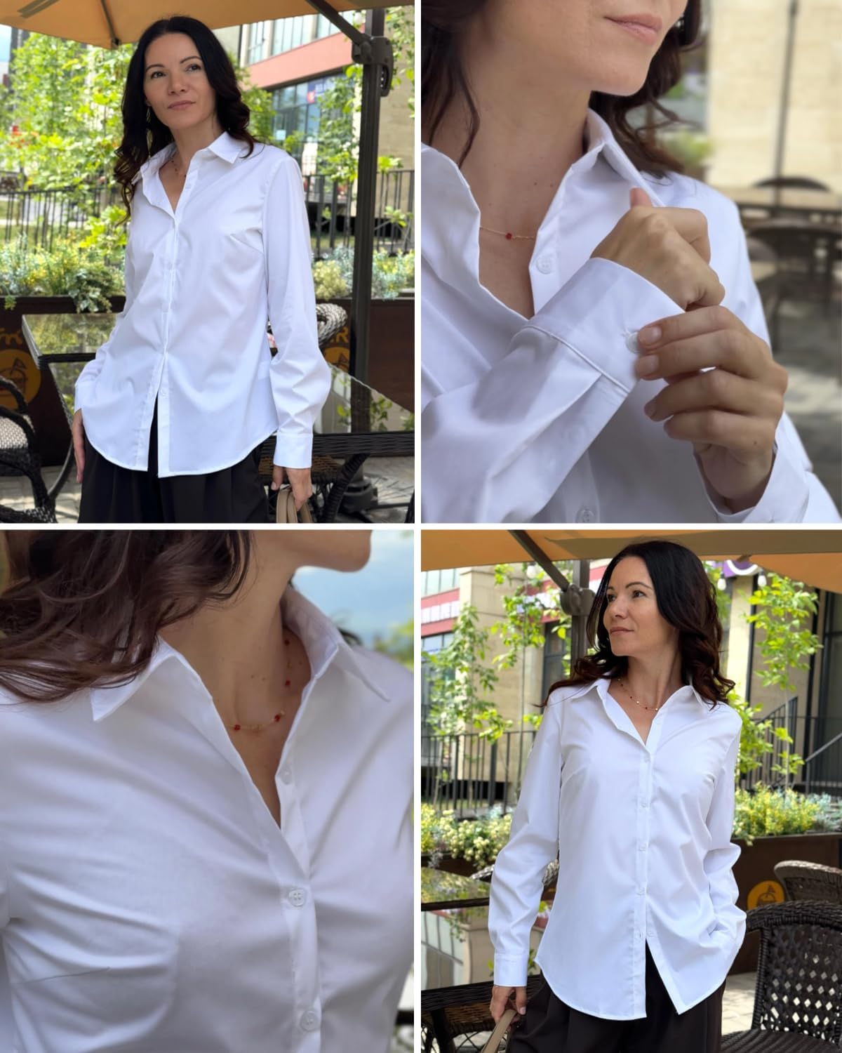 Zeagoo Button Down Shirts for Women Long Sleeve Blouse Casual Business Tops