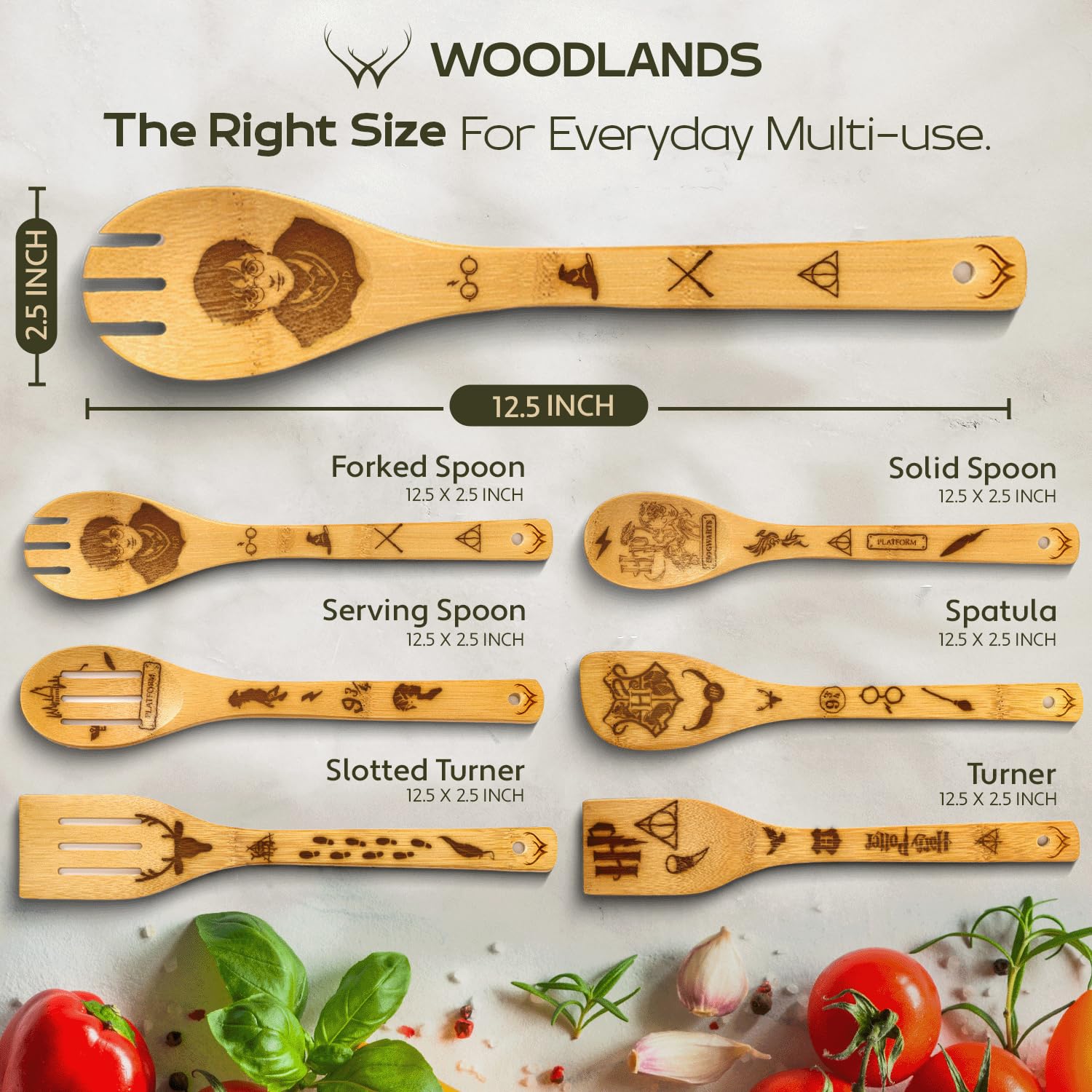 Harry Potter Wooden Spoons - 6 Piece Set -3