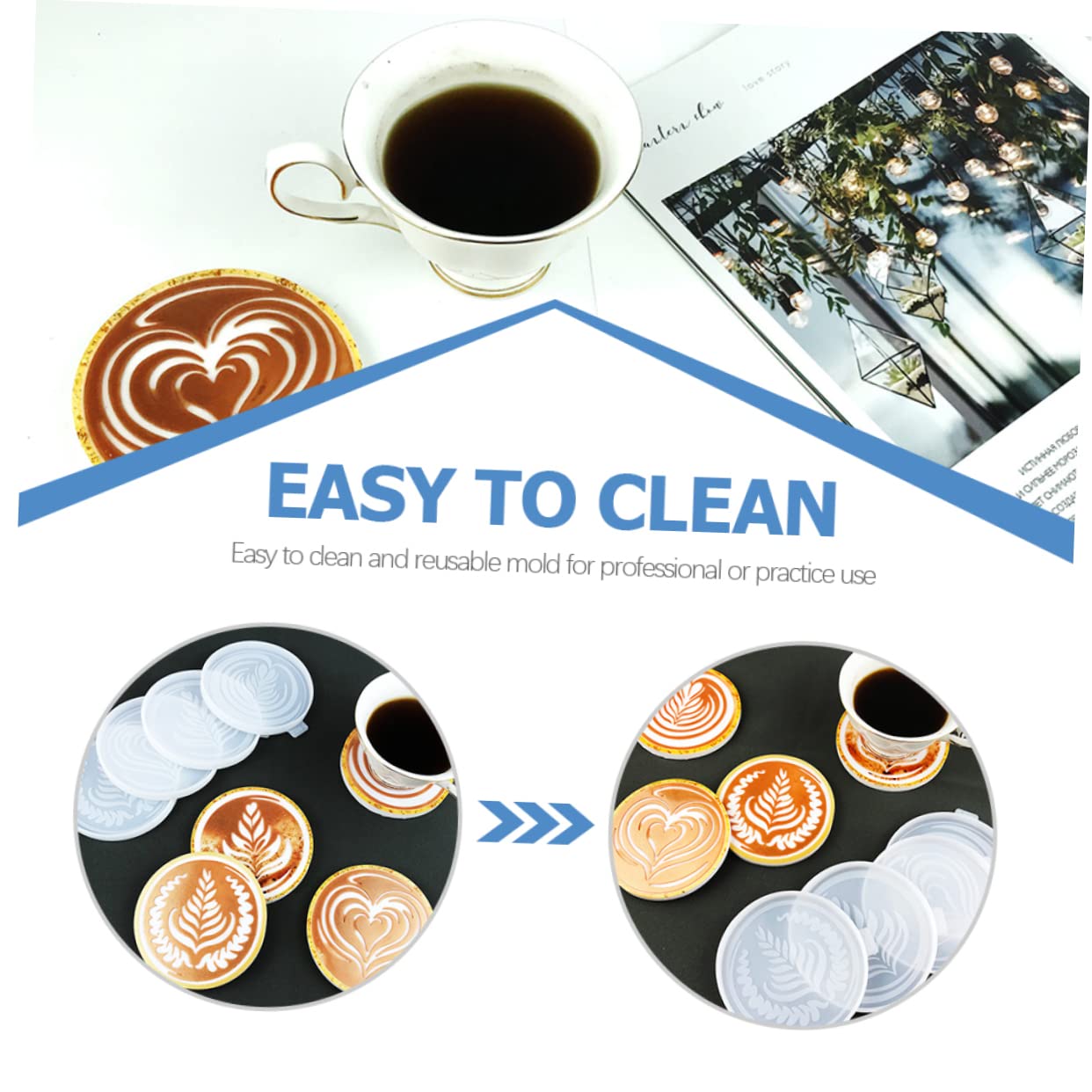 SEWACC 12stücke Teiliges Silikonformen Für Runde Diy Untersetzer Geeignet Für Epoxidharz Gießen Flexibel Und Leicht Zu Entformen Für Kreative Handarbeiten Und Kaffeetassen