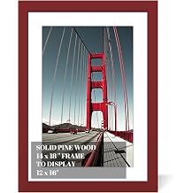 14x18 Picture Frame Diamond Painting Frames Poster Frames Made of Solid Wood,Display Pictures 12x16 with Mat or 14x18 without Mat for Photos, Paintings,Walls Decoration,Anniversary,Wedding,Christmas