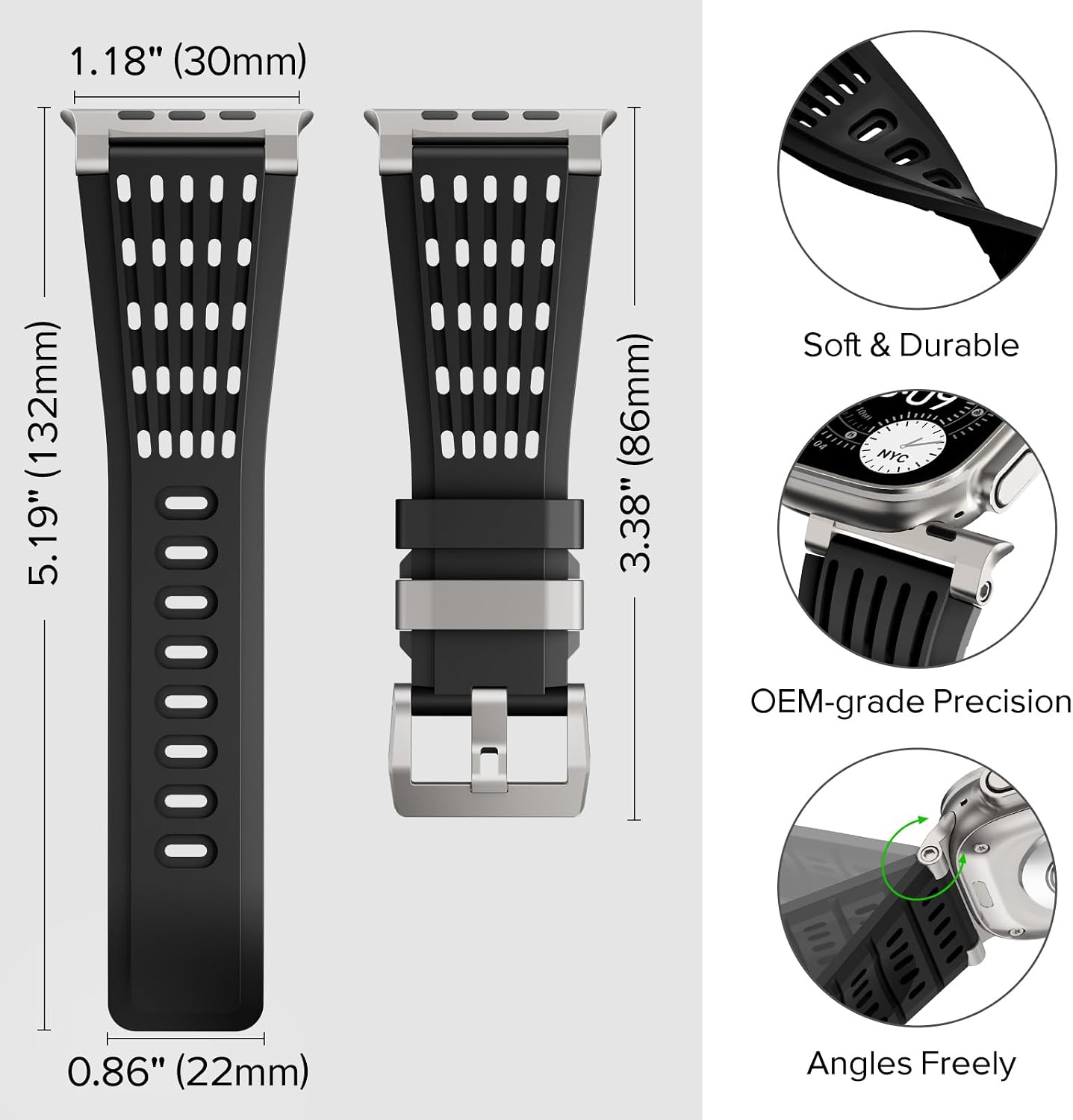 KADES Rugged Sport Band for Apple Watch with Durable Metal Connector image 4