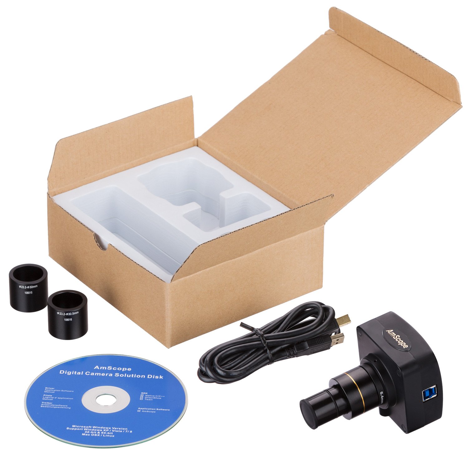AmScope MU1003 10MP USB3.0 Echtzeit-Live-Videomikroskop-Digitalkamera