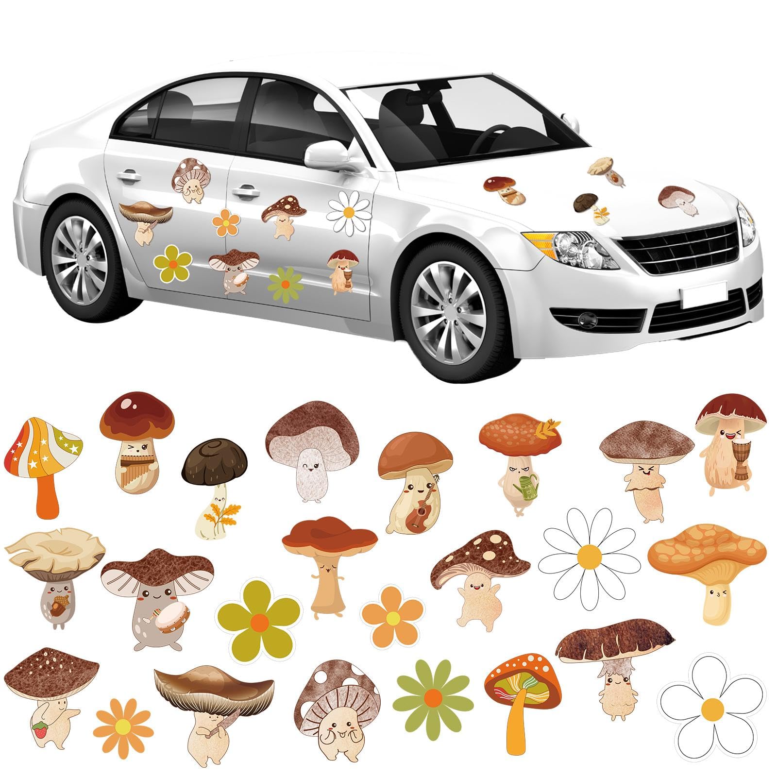 Aimant de voiture en forme de champignon amovible pour decorer sans abimer