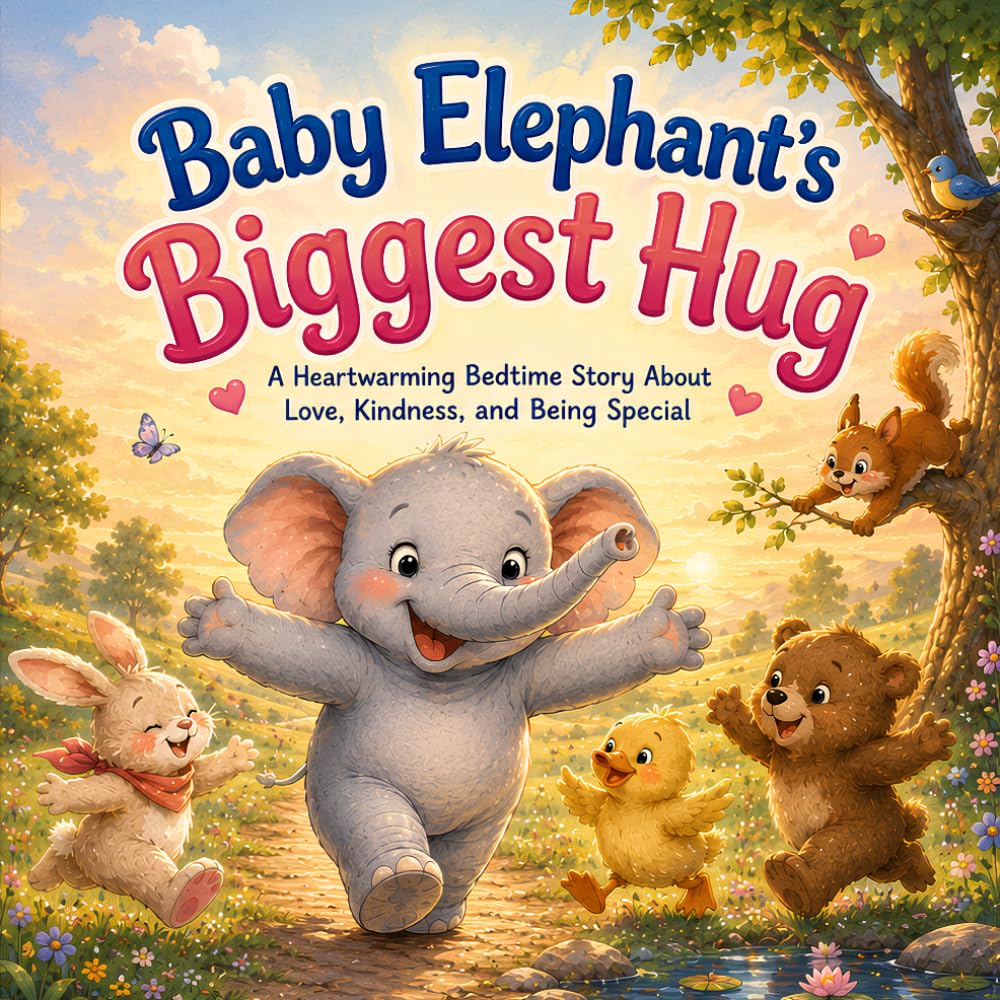Baby Elephant’s Biggest Hug: A Heartwarming Bedtime Story About Love, Kindness, and Being Special