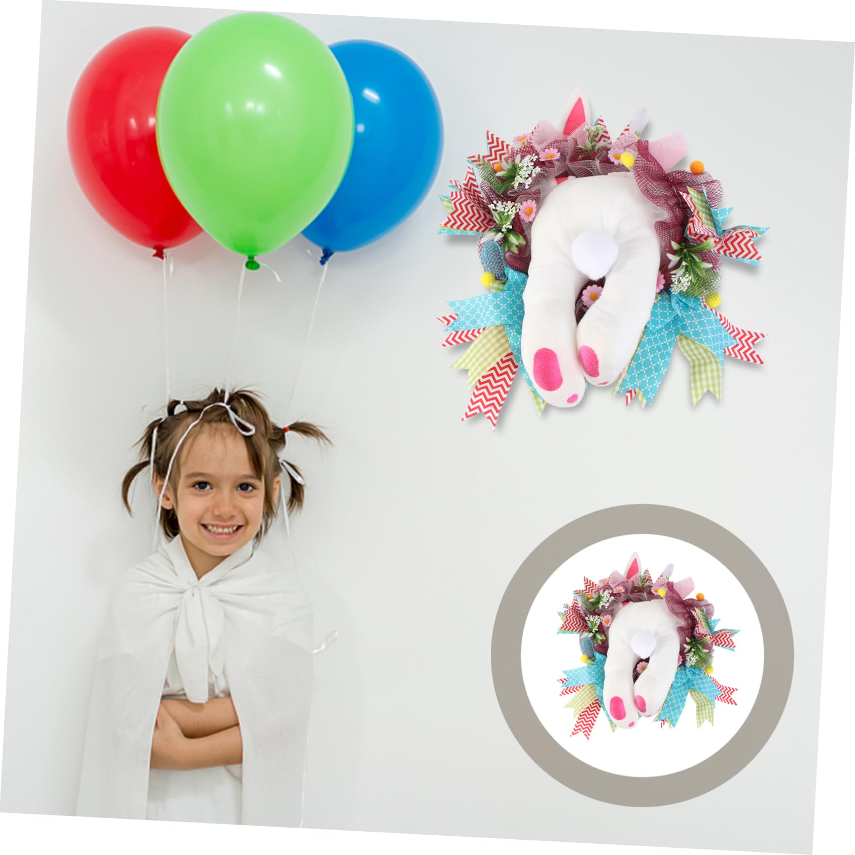 jojofuny 1pezzi Ghirlanda Coda Di Coniglio Per Pasqua Decorativa Da Appendere Alla Porta o Finestra Artificiale Per Casa e Giardino