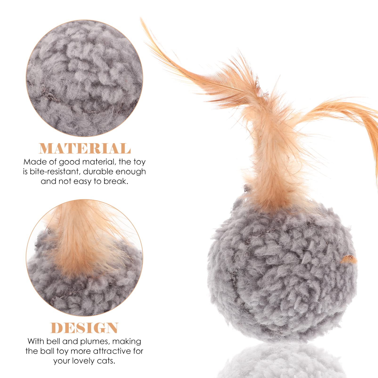 Kisangel 45piezas Juguete Interactivo para Gatos De De Juguete De Peluche y Cascabeles Estimula La Curiosidad y Diversión De Tu Gatito