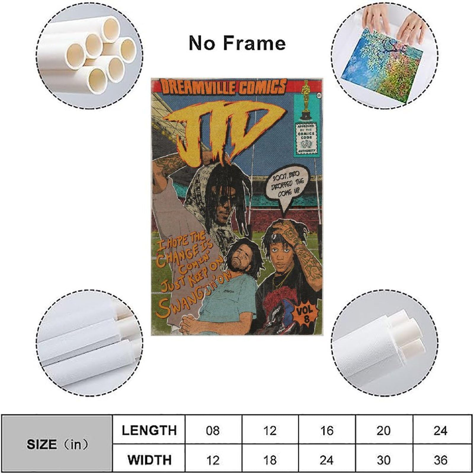 Amazon.com: MOZEU JID Poster Comic Music Album Cover Posters for