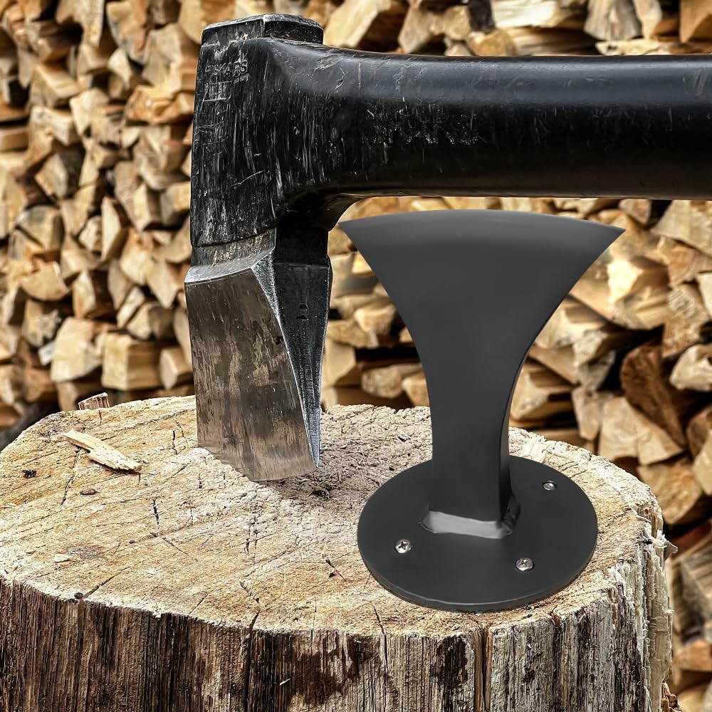 Fendeuse de Buches, Afenau Fendeur de Buches Manuel avec 4 Vis, Portable Fendeur de Bois de Chauffage, Fendeur D'allumage pour Petits Poêles à Bois, Cheminées et Foyers -- Noir