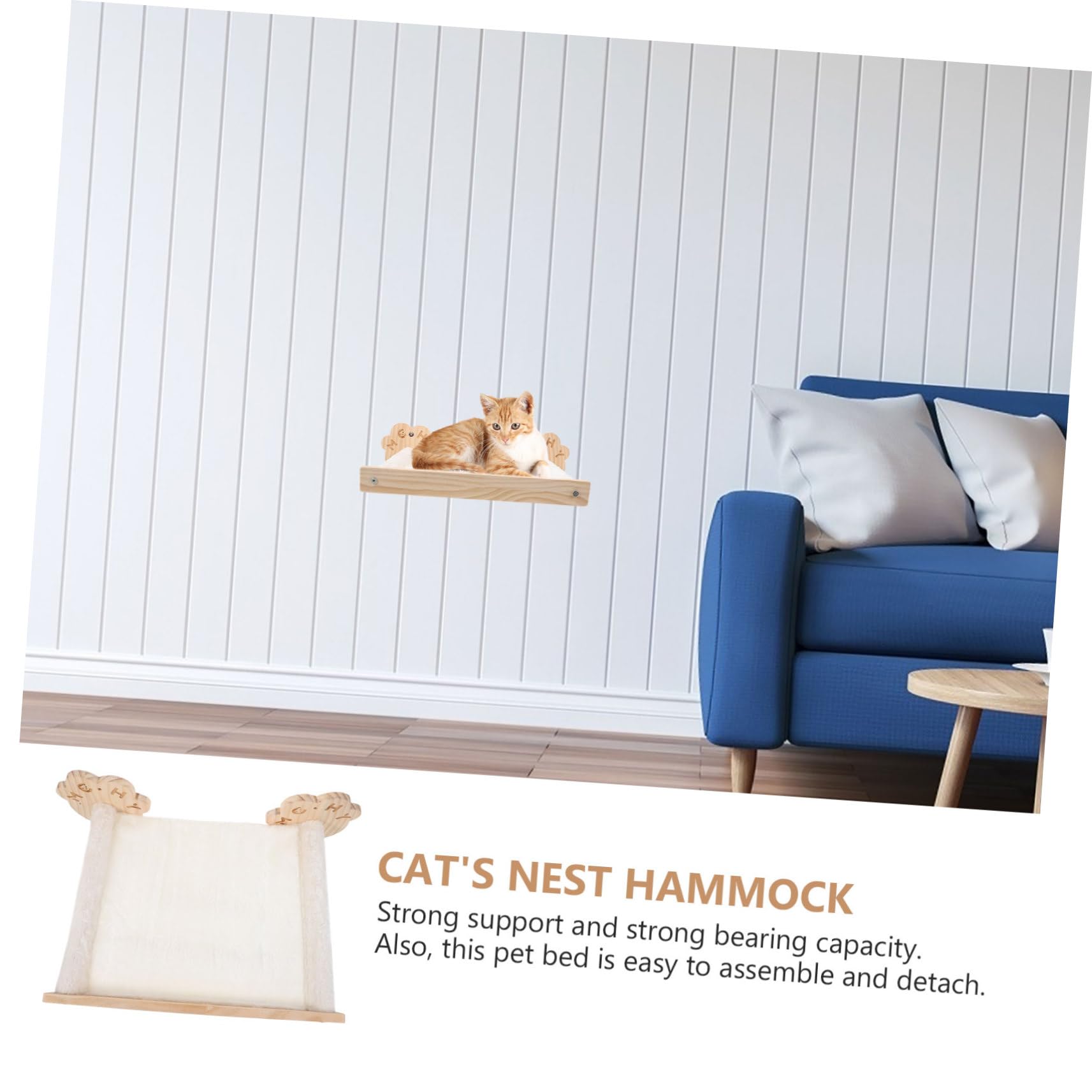 Hamac pour Chat Muraux Étagère Murale pour Lit De Chat Lit Suspendu Meuble Mural
