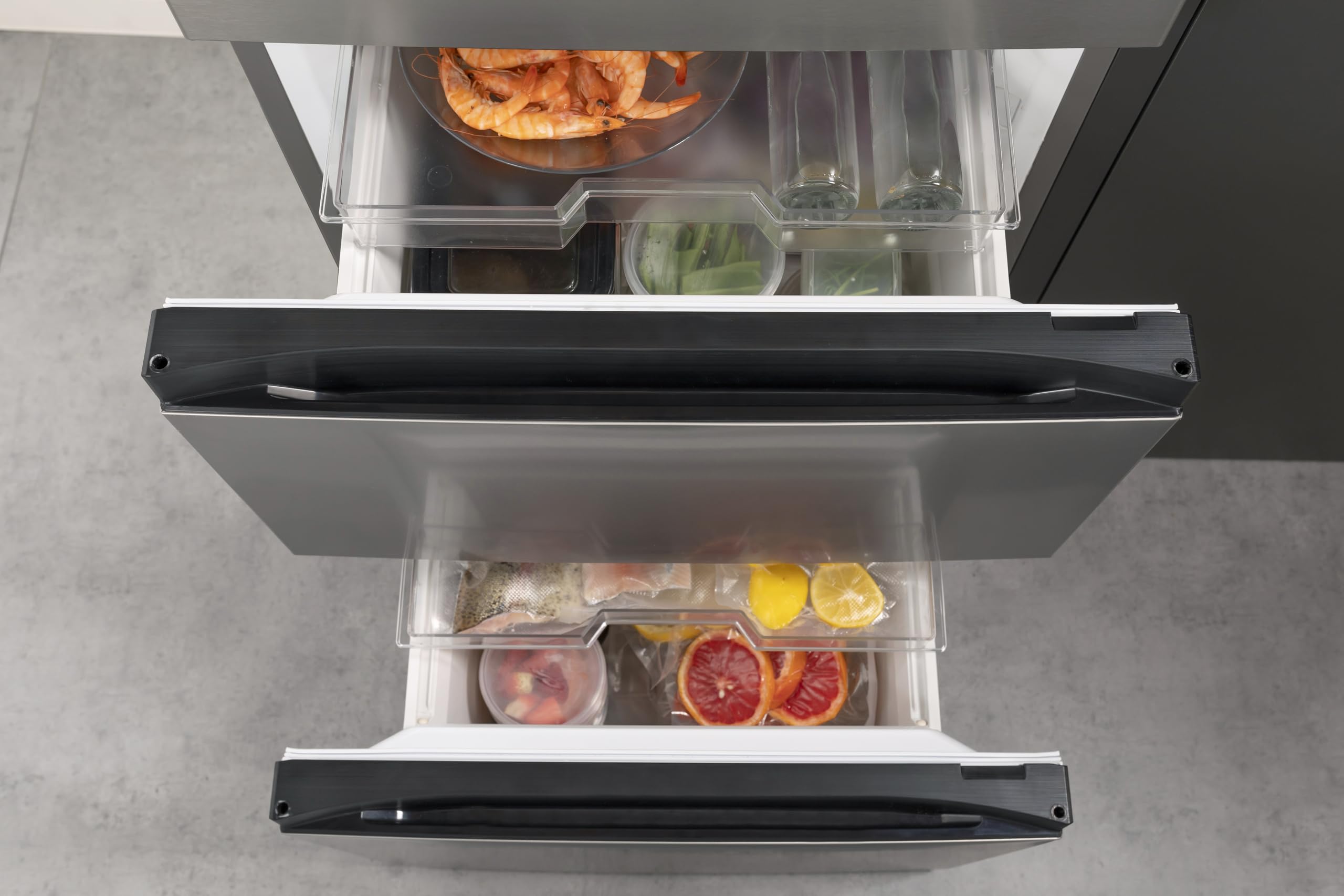 Hisense RM469N4ACD Kühl-Gefrierkombination, Freistehend, EEK D, 36dB, Total NoFrost, 368 Liter, Smart Fresh, CrispZone Smart Humidity, Convert ZeroZone, HxBxT: 200x60x66, 3 cm