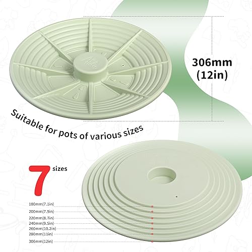 Miniatura 6 de Tapa universal de silicona de grado alimenticio de 7 a 12 pulgadas, resistente al calor, funda de varios tamaños para ollas, sartenes, sartenes y