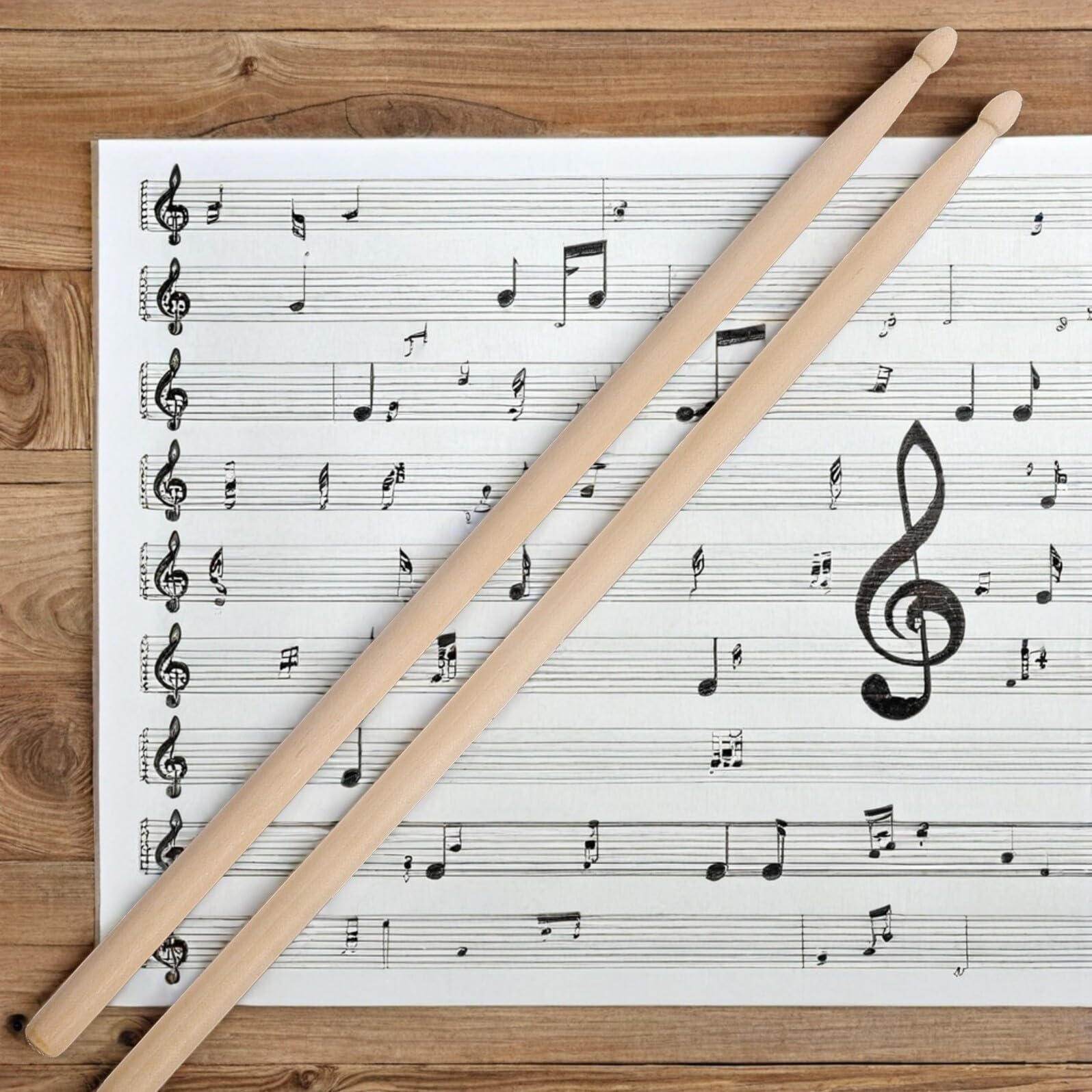 12 Paar 5a Holz Drumsticks für Anfänger und Profis | Beige, Präzise Verarbeitet, Bruchsicher, 5a-ausführung, Geeignet für Unterricht und Musikstudios