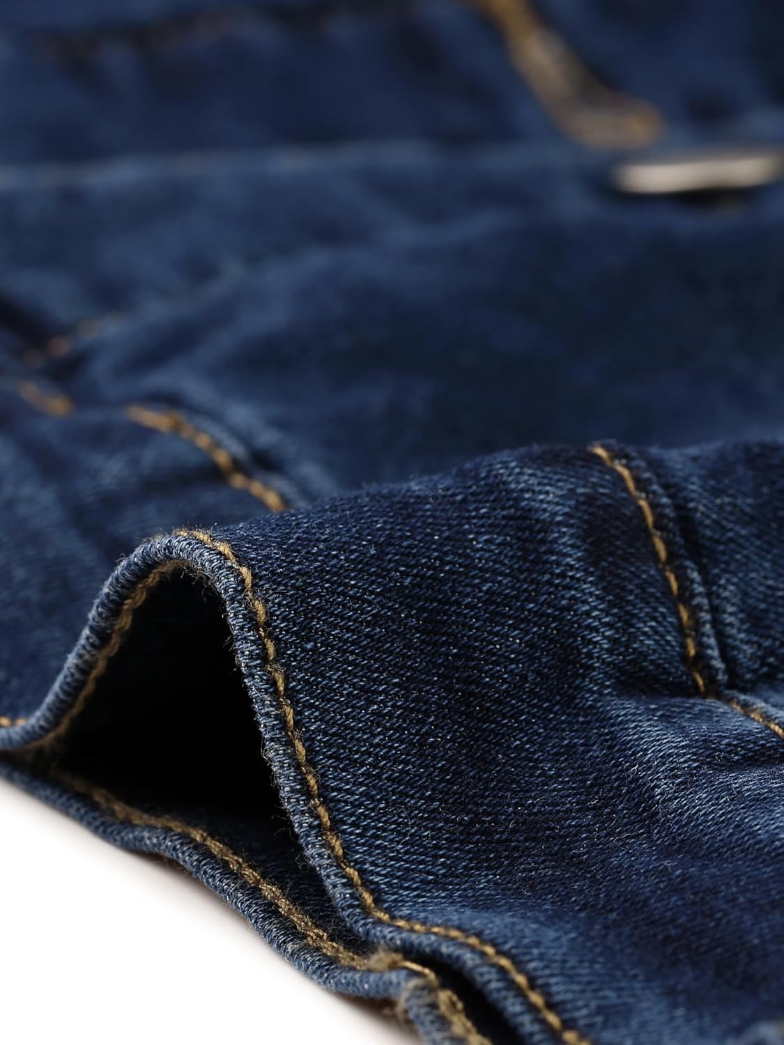 Allegra K Women's Denim Jacket Collarless Round Neck Button Down Long Sleeve Jean Jackets - Image 5