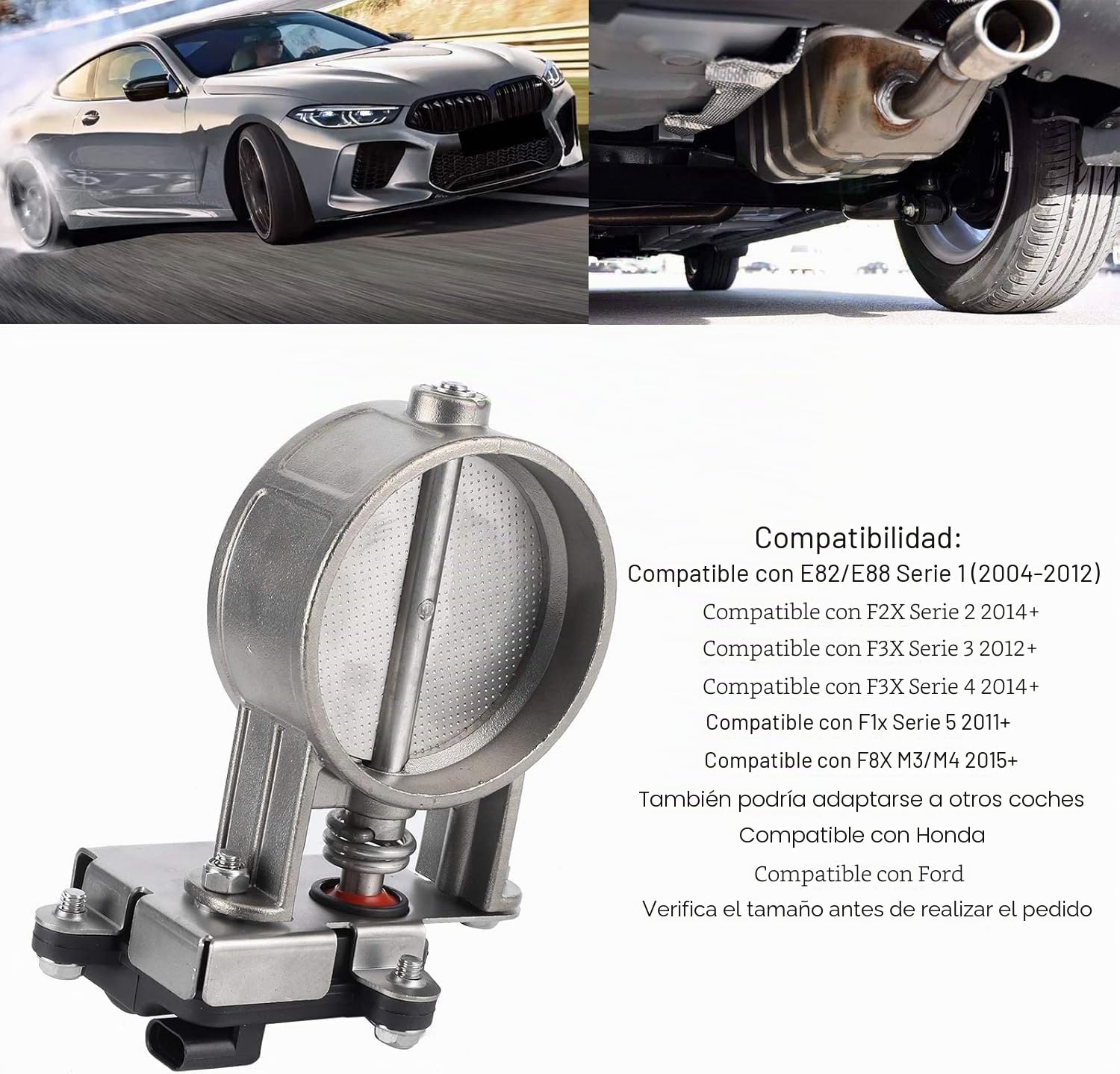 Control de v¨¢lvula de escape Aramox para E82 E88 F2X F3X, v¨¢lvula de escape de control el¨¦ctrico, corte de baja presi¨®n para bajante Catback(D51 para tuber¨ªa de 2 pulgadas)