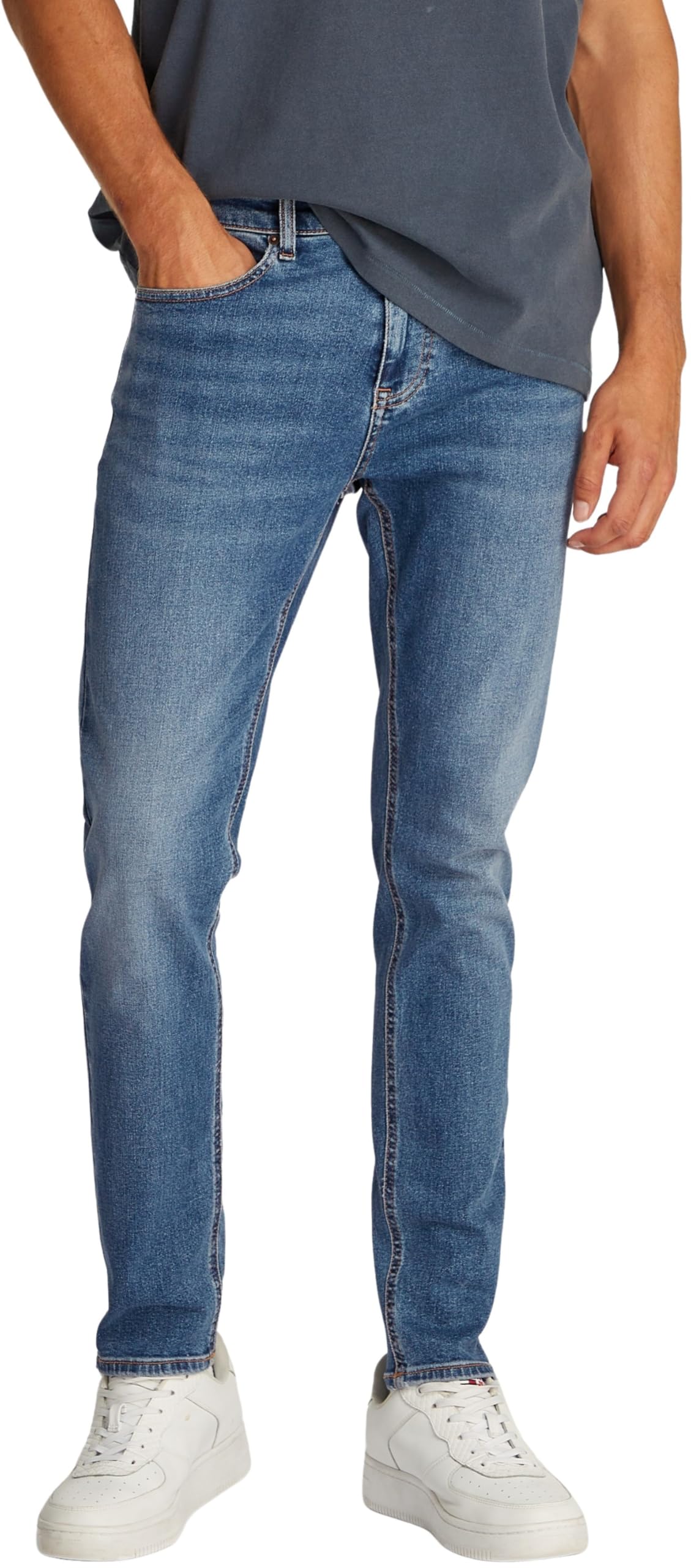 Tommy Jeans Mens Austin Slim Tprd Bi0234 Dm0dm21353 Tapered, Denim (Denim Medium), 34W / 32L UK