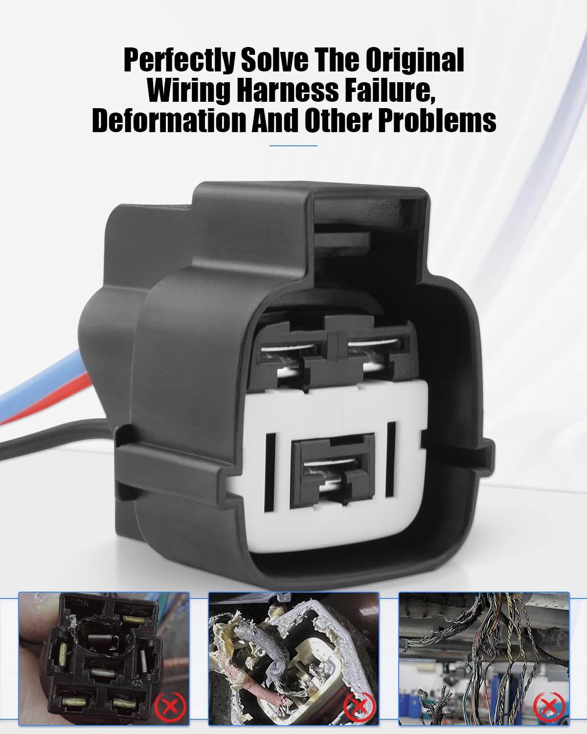 ALTBET 3 Pin Cooling Fan Resistor 25385-2E100 Wiring Harness Connector Compatible With Hyundai Santa Fe Sonata Compatible With Kia Optima Sorento