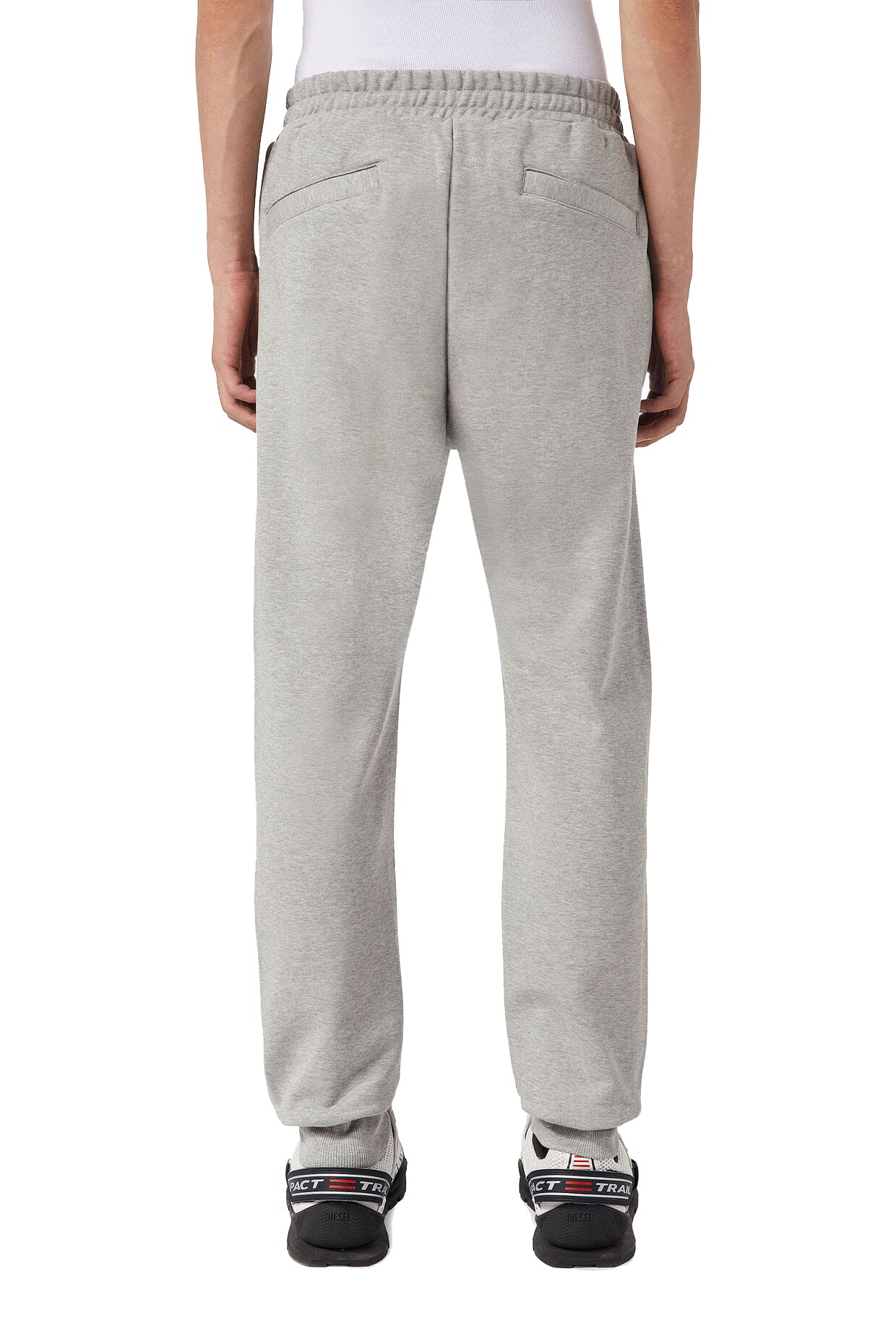 Diesel P-Tary New D Logo Pantaloni da Jogging da Uomo (IT, Testo, M, Regular, Regular, Grigio)