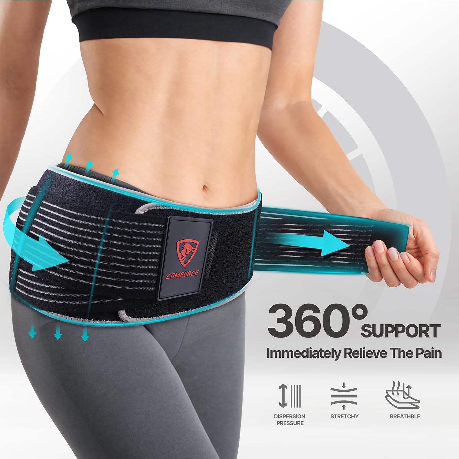 Sacroiliac belt, Rückenbandage, ischias bandage, iliosakralgelenk mit Eisbeutel, Beckengurt, Unisex Beckenbandage, lindert Ischias Bandscheibenvorfall für Schmerzlinderung (30"-39")