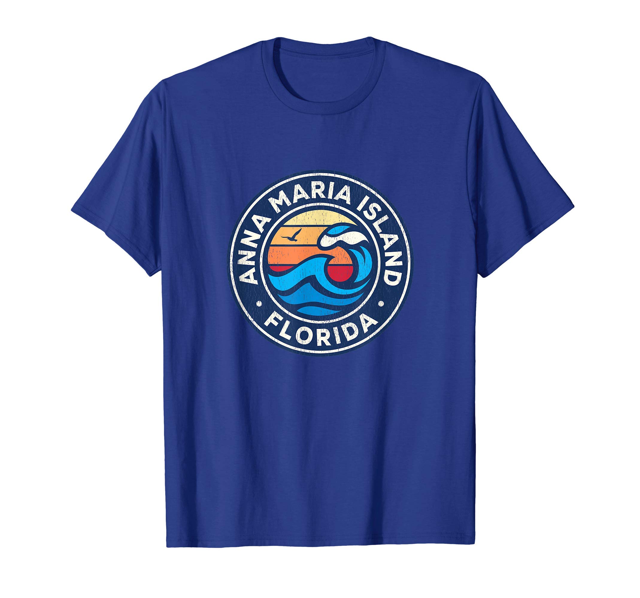 Anna Maria Island FL Retro T-Shirts & TeesAnna Maria Island Florida FL Vintage Nautical Waves Design T-Shirt