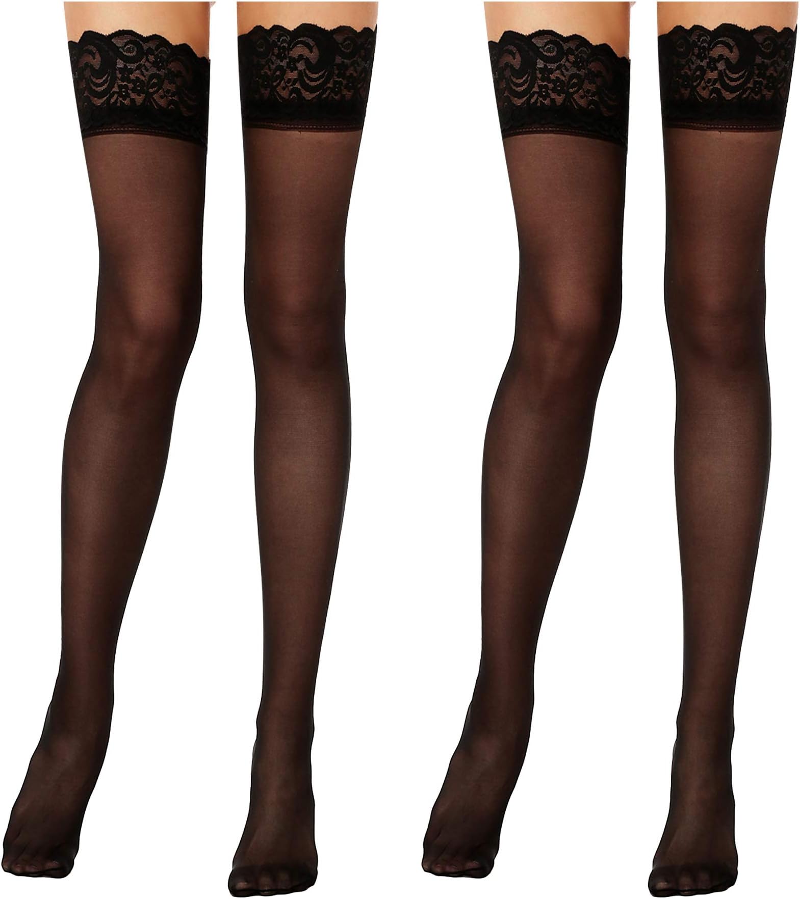 Lace Top Thigh High Stockings