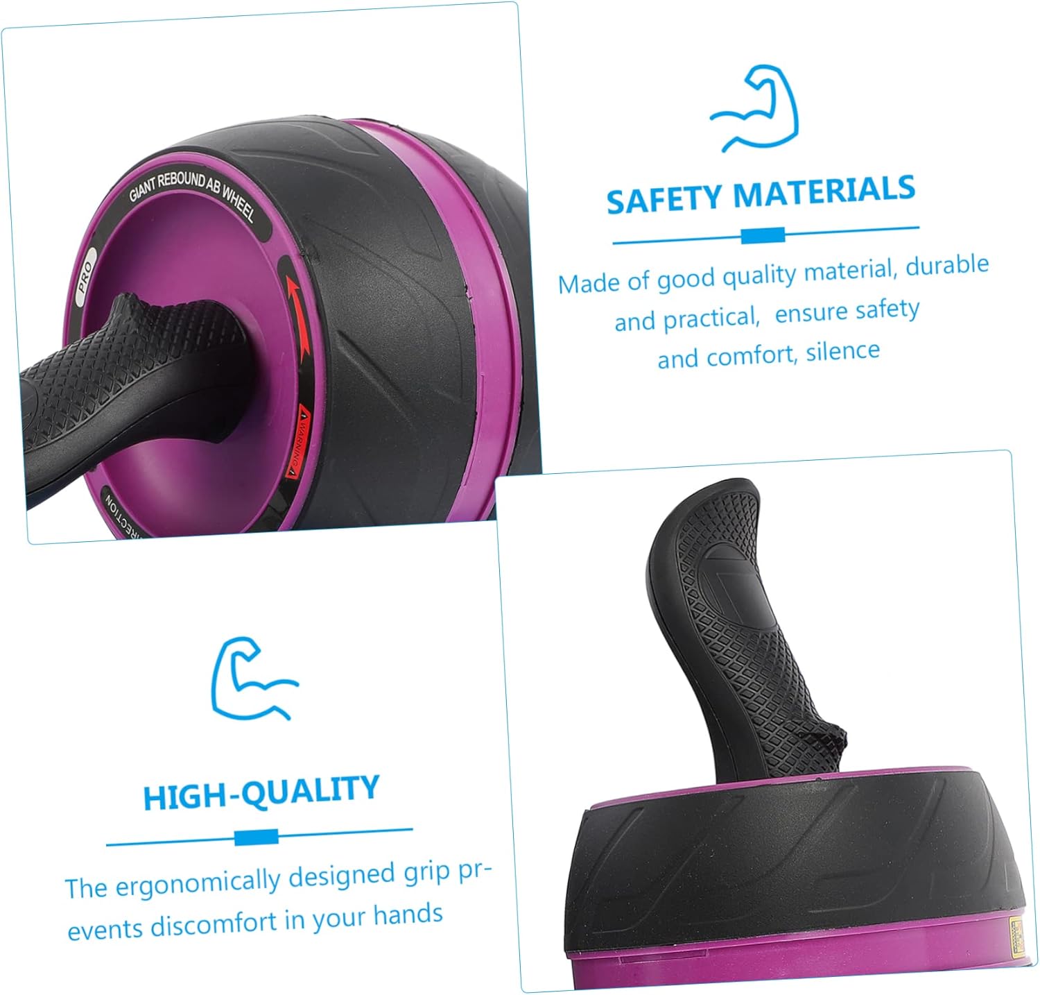 Portable Abs Abdominal Exercise Wheel for Core Workout Non Slip Design Silent Movement Comfortable