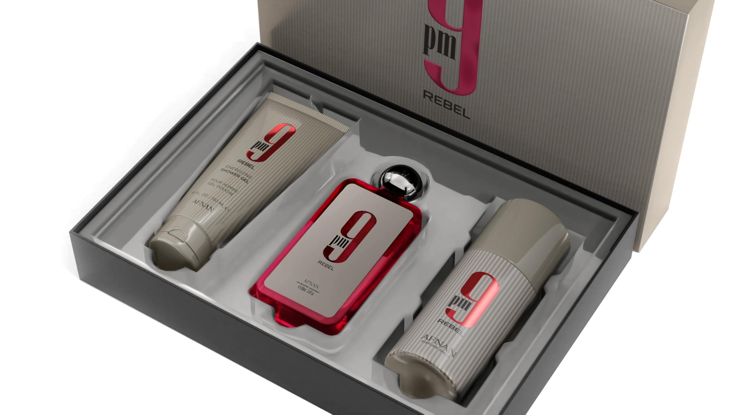 Amazon.com : Afnan 9 PM Rebel Unisex Luxury Perfume Gift Set – Eau