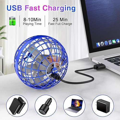 Miniatura 5 de Bola de orbe voladora - Juguete de bola de galaxia Boomerang voladora 2023, rotación de 360, órbita de drone controlada a mano, regalos de