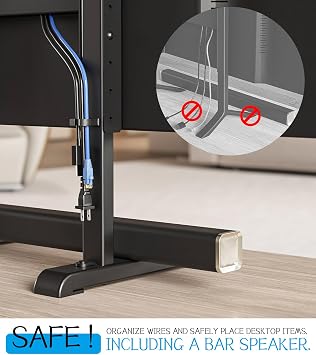 Universal TV Stand, Table Top TV Stand Base Wobble-Free Replacement for Most 24 to 80 Inch LCD LED TVs, 7 Height Adjustable TV Legs Hold up to 68kg, Max VESA 800x500mm, Black AX10TB02