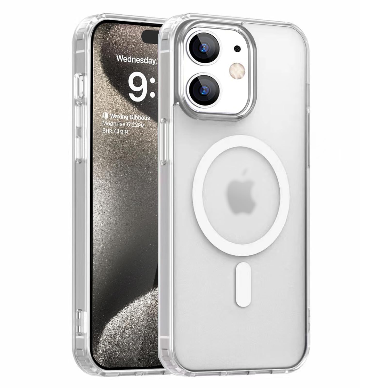 S. Tedazo Magnetic Case for iPhone 12 Compatible with MagSafe & MIL-Grade Protection,Not Yellowing,Scratch-Resistant,Translucent Matte Back Slim Phone