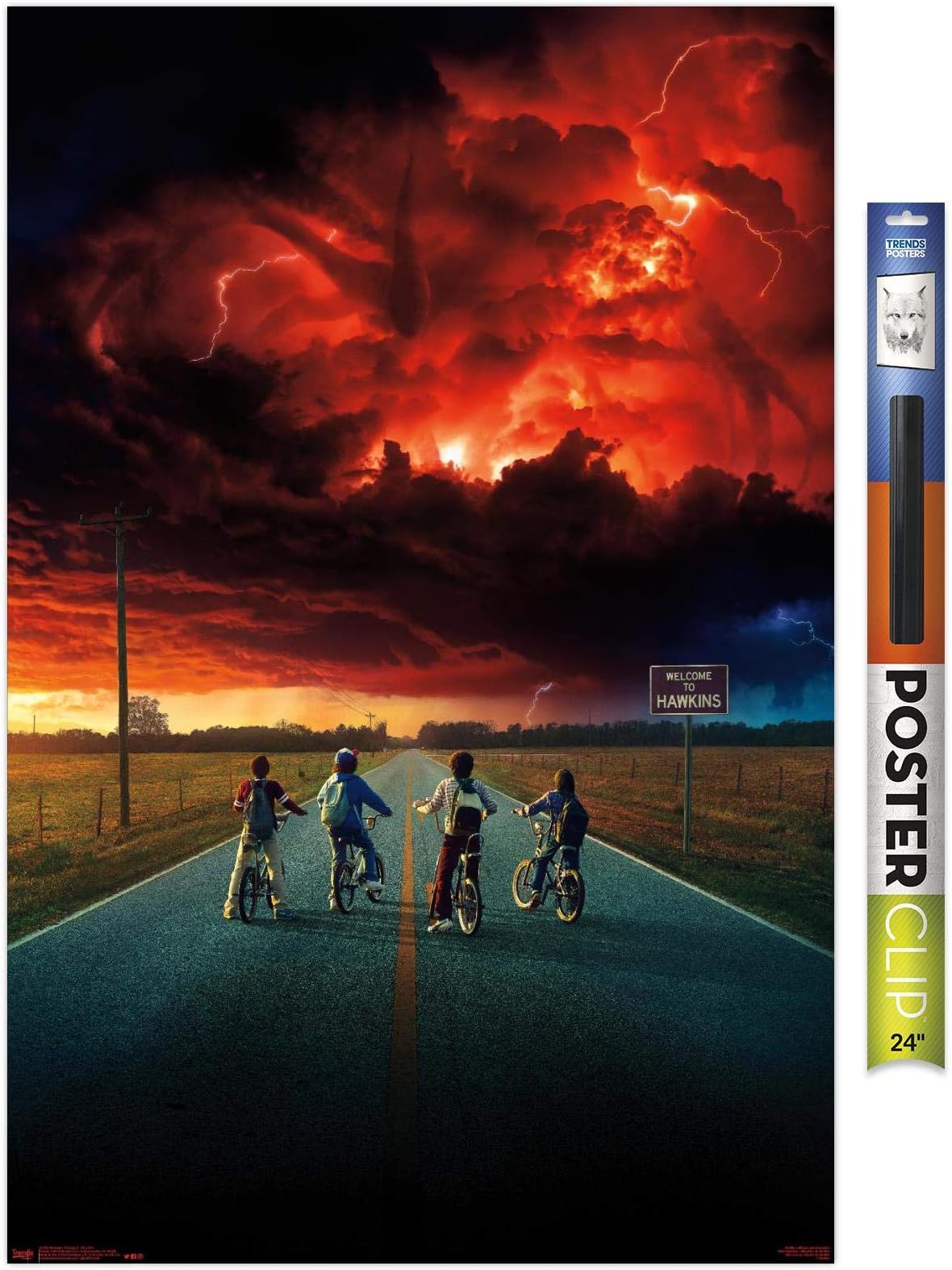 Trends International Netflix Stranger Things: Season 2 - Key Art Wall Poster, 22.375" x 34", Poster & Clip Bundle