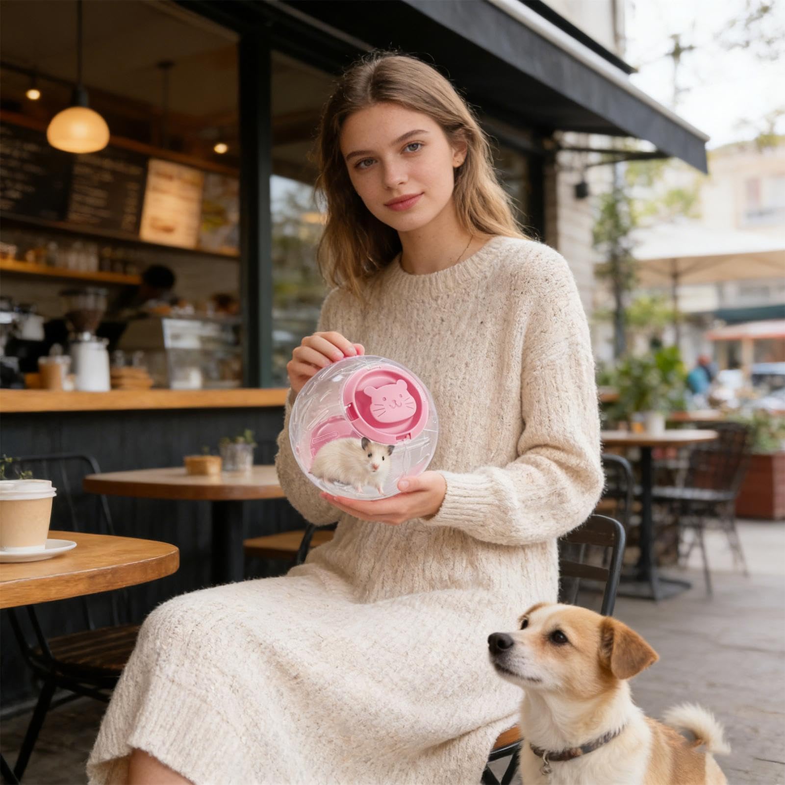 Grande Pallone Da Esercizio Per Criceto, Trasparente, Silenzioso, Sicuro, Per Corsa – Criceto Siriano E Piccoli Animali | Sfera Da Corsa Del Criceto Chiara | Palla Di Attività Portatile Pours Animale
