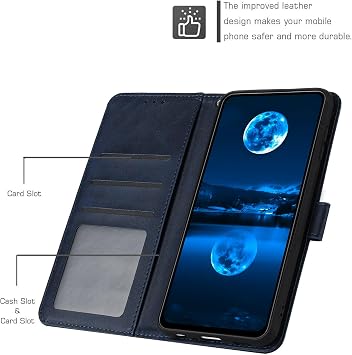 Compatible with Tecno Spark 20 Pro+ Leather Case,Compatible with Tecno Spark 20 Pro Plus KJ7 Case PU Leather Phone Flip Cover Blue