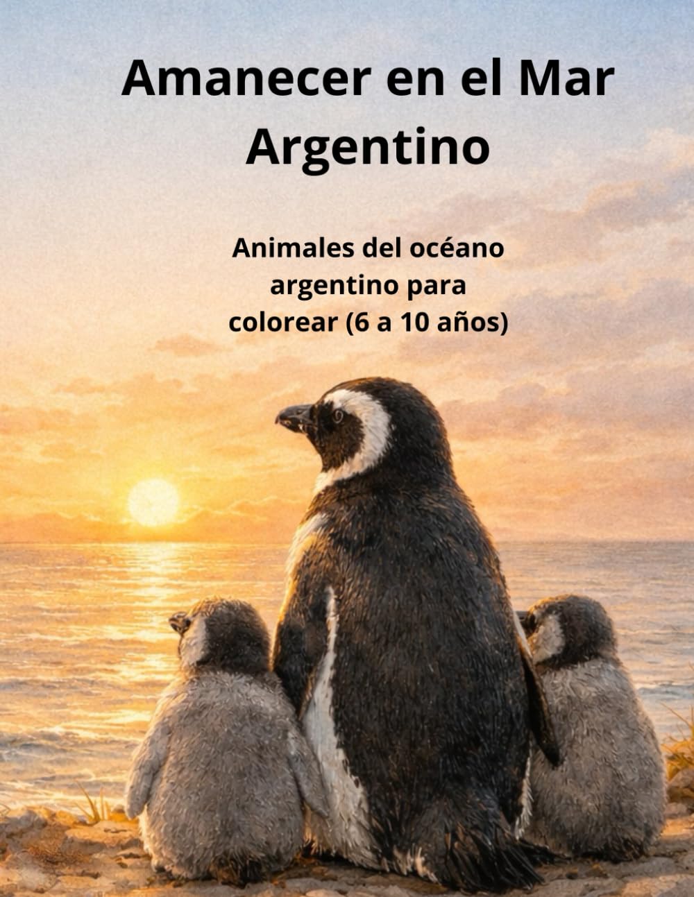 Amanecer en el Mar Argentino: Animales del océano argentino para colorear (6 a 10 años)