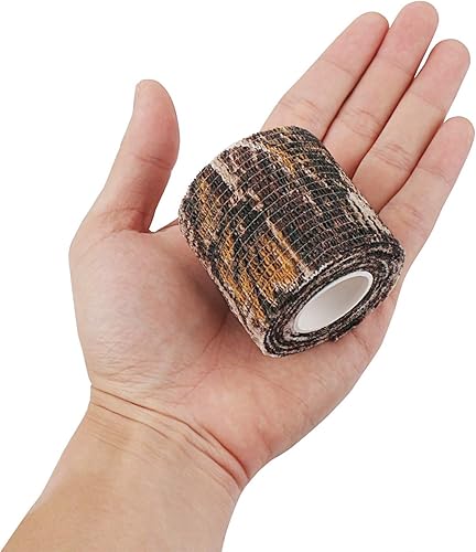 Miniatura 5 de DROK Rollo de cinta de camuflaje de 410, vendaje autoadhesivo de camuflaje para deportes al aire libre, escalada, campamento, 23 pulgadas x 14.76