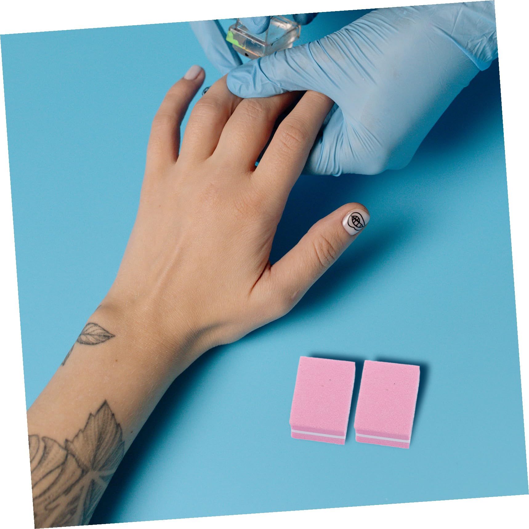 Healeved 150pezzi Blocco Spugna Per Lucidatura Unghie Strumenti Manicure Per Unghie Naturali e Acriliche Facili Da Usare e Portatili Per Saloni Art Fai Te