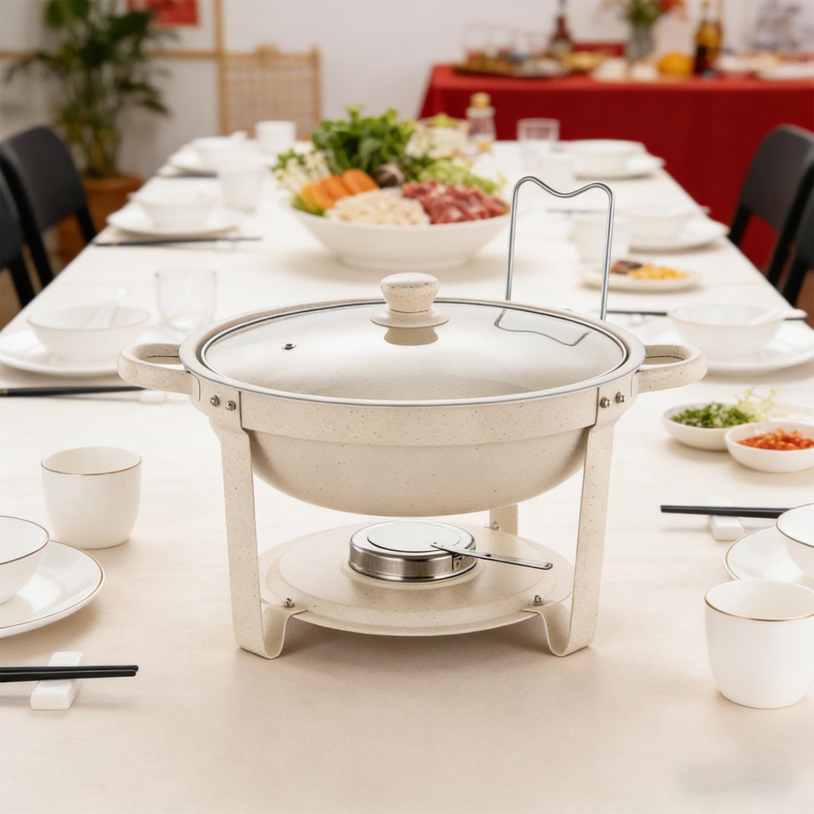 Scaldavivande per Buffet da buffet con coperchio trasparente