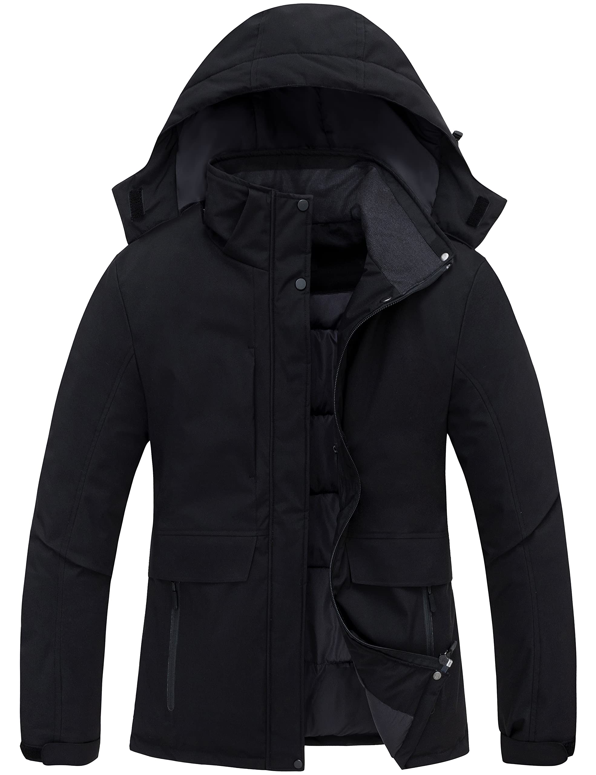 wantdo Women's Heavyweight Winter Coat Thicken Puffer Jacket Waterproof Winter Jacket