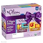 Plum Organics Variety Pack, 6+ Months - Organic Fruit and Veggie Baby Food Pouches - Pear, Purple Carrot + Blueberry & Peach, Banana + Apricot - 4 oz Pouch (Pack of 8)