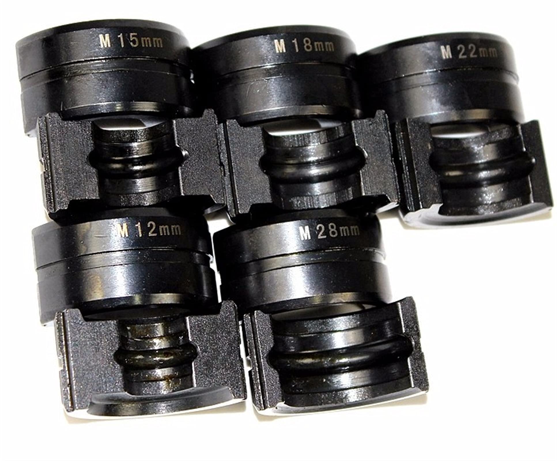 Hydraulic Crimping Tool Kinds of Hydraulic Pipe Crimping Dies, TH, U for Pex Fittings and V, M, VAU, VUS for Copper Fittings(M Dies)
