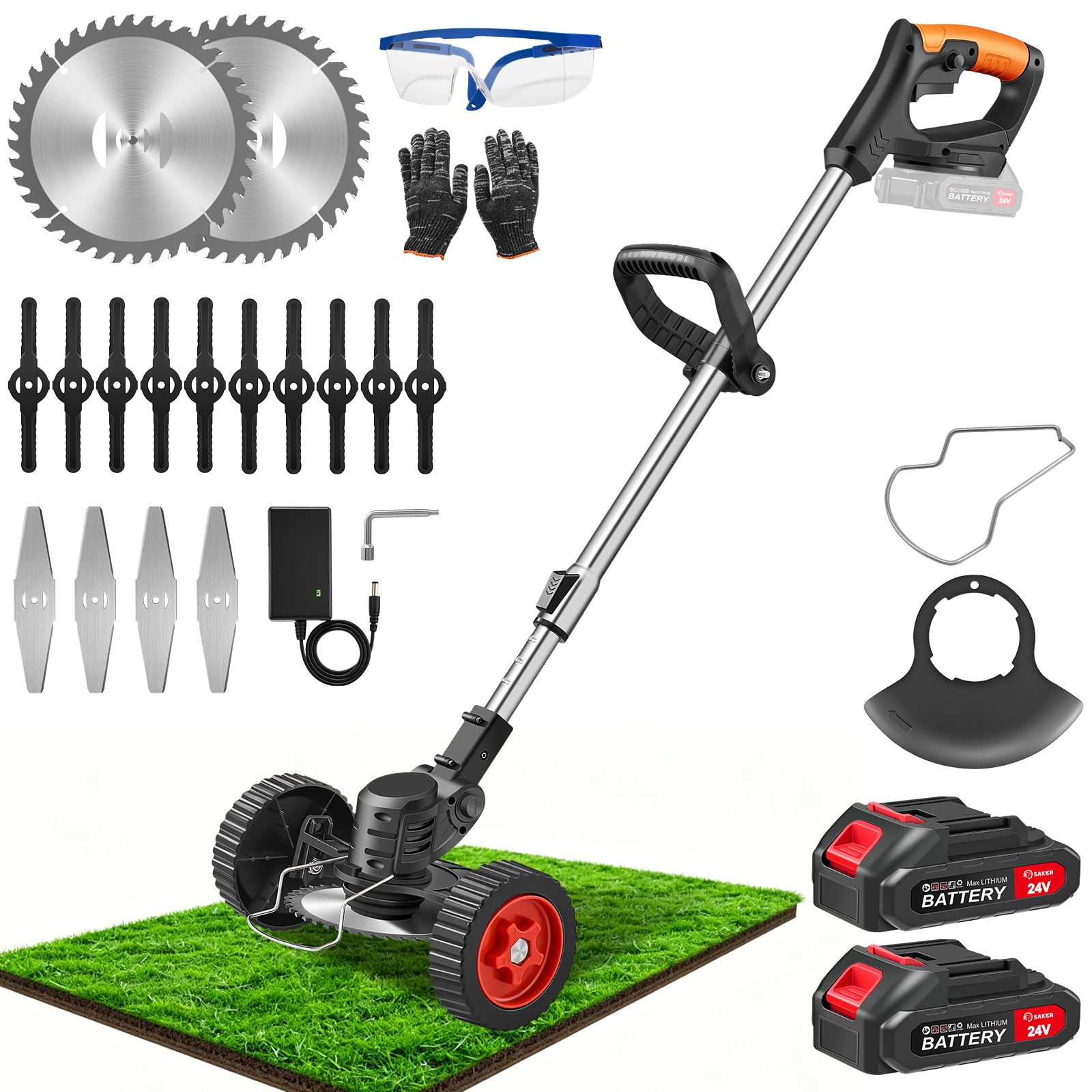 Photo 1 of SakerPlus 24V Cordless 3-in-1 Weed Wacker