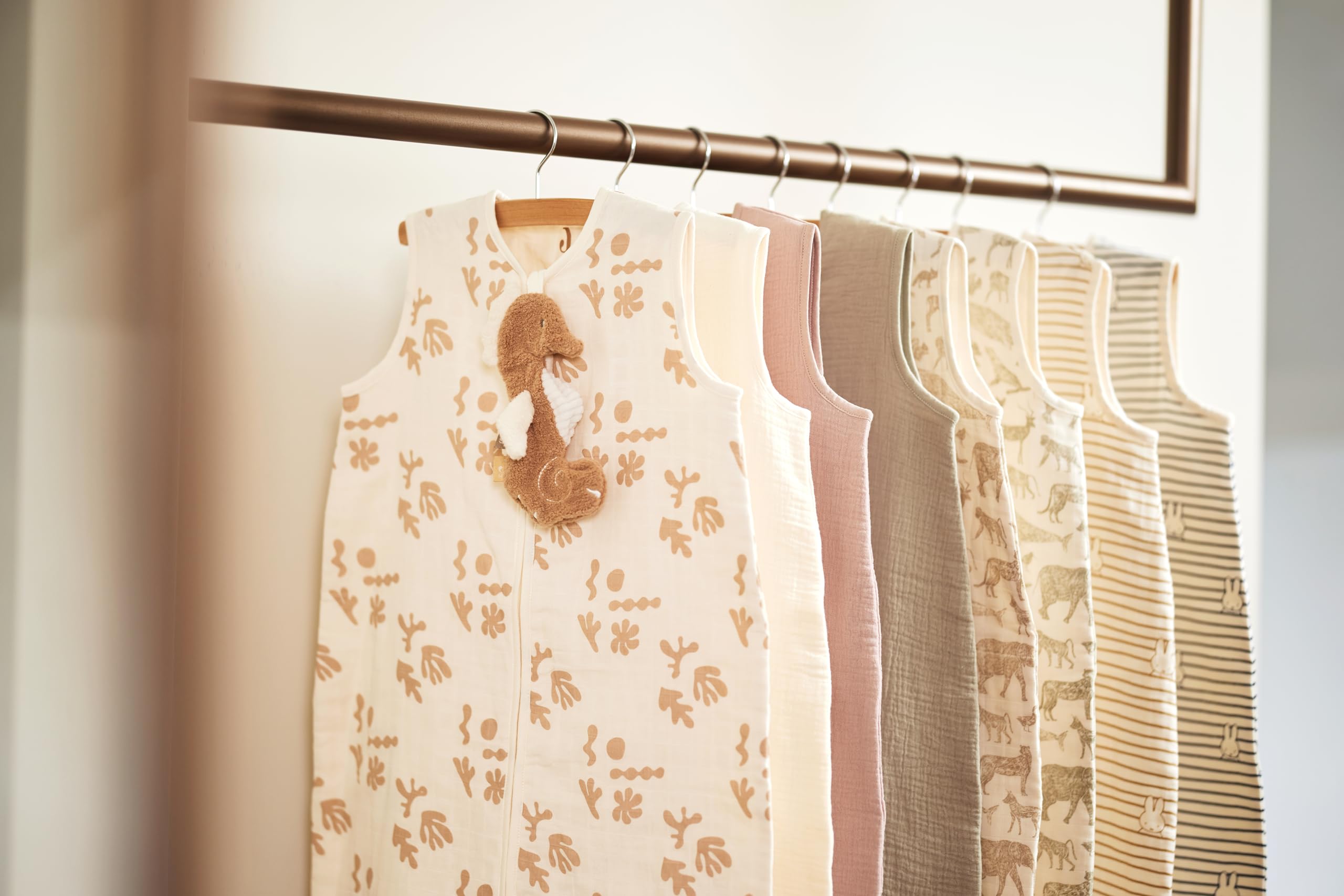 Jollein Musselin Sommerschlafsack Baby - Oatmeal - 90 cm - 100% Baumwolle - 0.5 Tog - Oeko-TEX Zertifiziert - Schlafsack Baby Sommer