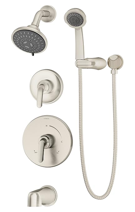 Symmons 5506-STN-1.5-TRM Elm Tub/Shower Trim, Satin Nickel