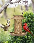 SWEETFULL Solar Bird Feeder pour les extérieurs Suspendre, Metal Wild Bird Feter pour Cardinals Solar Garden Lantern avec S Hook comme cadeau pour les amateurs d'oiseaux (2LBs Oiseaux lourds)