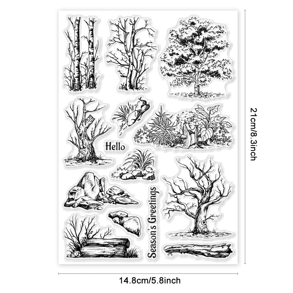GIVBRO Clear Stempels Landschap Transparante Siliconen Stempels Voor Kaarten Maken Diy Scrapbooking Album Craft Decoratie GIVBRO Clear Stempels Landschap Transparante Siliconen Stempels Voor Kaarten Maken Diy Scrapbooking Album Craft Decoratie